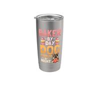Baker By Day Dog Cuddler By Night German Shepherd Stainless Steel Insulated Tumbler