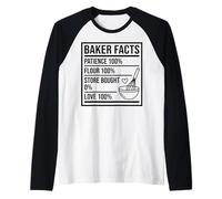 Baker Facts Funny Nutrition Parody Sourdough Bread Baking Raglan Baseball Tee