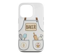 Baker Funny Cute Baking Pastry Chef Apron Costume Case for iPhone 13 Pro