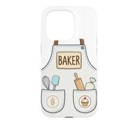 Baker Funny Cute Baking Pastry Chef Apron Costume Case for iPhone 15 Pro