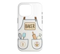 Baker Funny Cute Baking Pastry Chef Apron Costume Case for iPhone 16 Pro