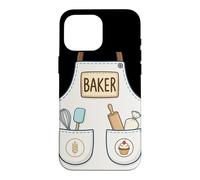 Baker Funny Cute Baking Pastry Chef Apron Costume Case for iPhone 16 Pro Max