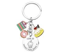 Baker Gift Baking Lover Keychain Thank You Gifts for Bakers Culinary Student Gifts Culinary School Graduation Gift Cooks Cupcake Keychain
