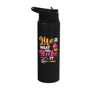 Baker Humor Life is What You Bake It Funny Baking Stainless Steel Insulated Water Bottle