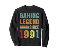 Baker Legend 1991 34 Years Pastry 34th Birthday Baking Sweatshirt