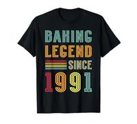 Baker Legend 1991 34 Years Pastry 34th Birthday Baking T-Shirt