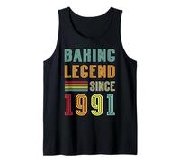 Baker Legend 1991 34 Years Pastry 34th Birthday Baking Tank Top