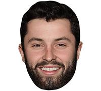 Baker Mayfield (Beard) Celebrity Mask, Flat Card Face, Fancy Dress Mask