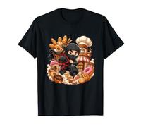 Baker Ninja Bread Donut Pastry Bakery Theme T-Shirt
