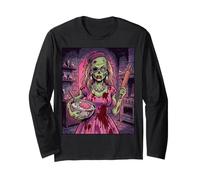 Baker Pastry Chef Bread Cookie Baking Spooky Scary Womens Long Sleeve T-Shirt