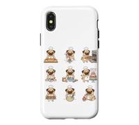 Baker Pug Chef Cookies Cupcakes Baking Pug Case for iPhone X/XS