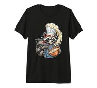 Baker Raccoon Chef Shirt Melting Donut Glaze Trash Panda Mom Premium T-Shirt
