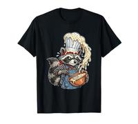 Baker Raccoon Chef Shirt Melting Donut Glaze Trash Panda Mom T-Shirt