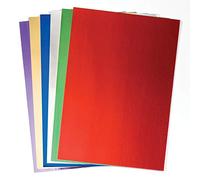 Baker Ross AC374 A4 Metallic Card Sheets, 250gsm Card For Kids Scrapbooking and Decoration Making Projects, Ideal for Schools, Home Crafting, Craft Groups, Party Crafting and More (Pack of 20)