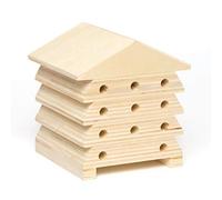 Baker Ross AC805 Wooden Bee Houses-Pack of 2, Perfect for Children to Design and Decorate, Ideal for School Work, Home, Craft Group Tasks