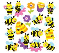 Baker Ross AC812 Bee Foam Stickers (Pack of 120), Assorted, 3.0 cm*15.0 cm*12.0 cm