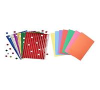 Baker Ross AF742 Metallic Foam Self-Adhesive Mosaic Squares (Pack of 1440) Perfect for Arts and Crafts, Asst Colours & Self-Adhesive Foam Mosaic Squares (1440) For Kids Arts and Crafts