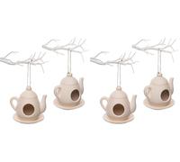 Baker Ross AR266 Ross Ceramic Feeder “Teapot” for Children as a Craft and Decoration Idea for Boys and Girls (2 pieces), Colour - Ceramic (Pack of 2)