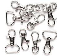 Baker Ross AR494 Metal Lobster Clasps - Pack of 10, Great for Keyring Making, Jewellery, Gifting and Homemade Crafts