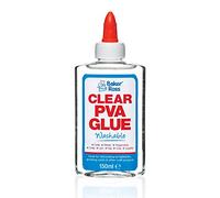 Baker Ross AR533 Clear PVA Glue - 150 ml Bottle, Washable Glue Ideal for Kids Arts and Crafts Supplies