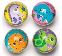 Baker Ross AR590 Sea Life Buddies Glitter Jet Bouncy Balls (Pack of 8) for Kids
