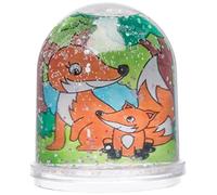 Baker Ross AR618 Woodland Animal Colour-in Snow Globes Value Pack - Creative Art and Craft Supplies for Kids to Make, Personalise and Decorate (Pack of 4), Assorted