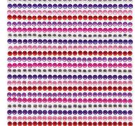 Baker Ross AT369 Red, Pinks & Purple Self-adhesive Gems - Pack of 900, Assorted Jewel Sticker Craft Embellishments for Kids Arts and Crafts Decorating