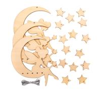 Baker Ross AT539 Fairy Wooden Mobile Kits - Pack of 3, Woodcrafts for Kids to Design, Paint, Decorate and then Use