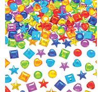 Baker Ross AT706 Rainbow Colours Self-Adhesive Acrylic Jewels - Pack of 200, Assorted Jewel Sticker Craft Embellishments for Kids Arts and Crafts Decorating