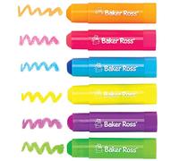 Baker Ross AT769 neon poster paint sticks in classic colours - pack of 6 x 10g, assorted