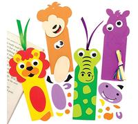 Baker Ross AT773 Jungle Animal Bookmark Kits - Pack of 8, For Kids Arts and Crafts Projects