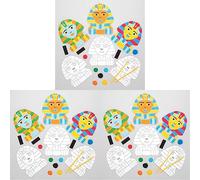 Baker Ross AT838 Egyptian Sand Magnet - Pack of 18, Ancient Egypt Sand Craft, Art Kit for Children, Great for Kids Arts and Crafts Projects, Black,Green,Orange