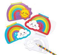 Baker Ross AT966 Rainbow Memo Pads - Pack of 12, For Kids Party Bags and Small Toys for Children