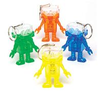 Baker Ross AV173 Mini Robot Torch Keyrings - Pack of 5, Mini LED light Key Chains For Kids Party Bag and Small Gifts (Pack of 5)