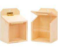 Baker Ross AV441 Wooden Squirrel Feeders - Pack of 2, Multipurpose Mini Box for Kids to Paint, Decorate and Hang in the Garden