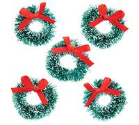 Baker Ross AV880 Mini Christmas Wreaths - Pack of 6, Holiday Embellishments for Kids Card Making, Decorating, Model Making and Arts and Crafts Activities