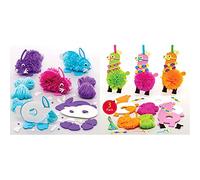 Baker Ross AW198 Bunny Pom Pom Kits (Pack of 3) Easter Crafts for Kids to Make & Lovely Llama Pom Pom Kits, Creative Art and Craft Supplies for Kids to Make and Decorate (3 Pack),AT472
