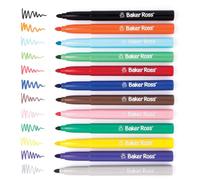 Baker Ross AW346 Chunky Felt Tip Pens Bulk Tub - Pack of 48, 4mm Tip, Assorted Colours, Marker Pens, Drawing, Colouring