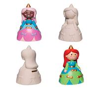 Baker Ross AW473 Princess Piggy Banks-Pack of 2, Ceramic Coin Tin for Kids to Paint and Display,5.1 x 2.9 inches