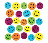 Baker Ross AW543 Happy Face Glitter Stickers (Pack of 100)