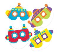 Baker Ross AW653 Robot Foam Mask Kits (Pack of 4)