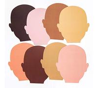 Baker Ross AW757 Skin Tone Face Cut-Outs, Perfect for Children to Design and Decorate, Ideal for Home, School Work, Craft Group Projects and More (Pack of 56), Assorted