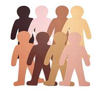 Baker Ross AW758 Skin Tone People Cut-Outs, Perfect for Children to Design and Decorate, Ideal for Home, School Work, Craft Group Projects and More (Pack of 56), Assorted