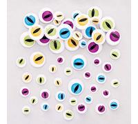 Baker Ross AW780 Monster Self Adhesive Wiggle Eyes - Pack of 120, Sticky Eyes for Crafts, Halloween Crafting Materials