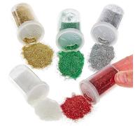 Baker Ross AW922 Christmas Glitter Shakers, Festive Arts and Craft (Pack of 5), Assorted