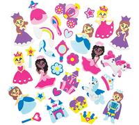 Baker Ross AX119 Princess Foam Stickers, Small Stickers for Children’s Art and Craft Projects (120 Pack)