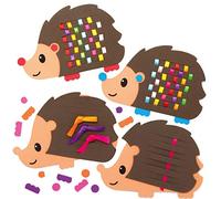 Baker Ross AX168 Hedgehog Weaving Kits - Pack of 6, Introductory Sewing for Beginners and for Kids Arts and Crafts Projects