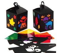 Baker Ross AX292 Autumn Lantern Kits - Pack of 4, Arts and Crafting for Kids Art Activites This Fall
