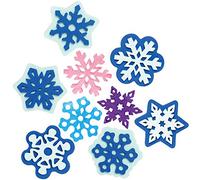 Baker Ross AX405 Snowflake Foam Stampers - Pack of 10, Stamp Set for Children, Ideal for Kids Arts and Crafts Projects, Snowflake
