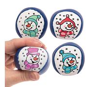 Baker Ross AX439 Mini Snowman Squishie Balls - Pack of 6, Stocking Fillers for Children, Small Christmas Gifts, Party Bag Fillers For Kids, Fidget Toys Pack, 5 cm (1.9 inch)